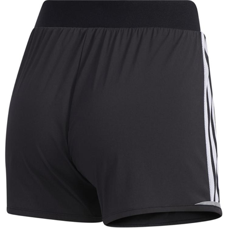 Adidas Lace-Up Mid-Rise Side Stripe Three-Quarter Casual Shorts Women shorts Black GJ9031