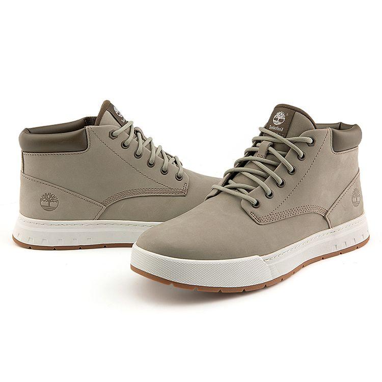 Timberland Comfortable Lightweight Slip-Resistant Mid-Top Sneakers Men Sneakers Light-Gray-Brown A674NW