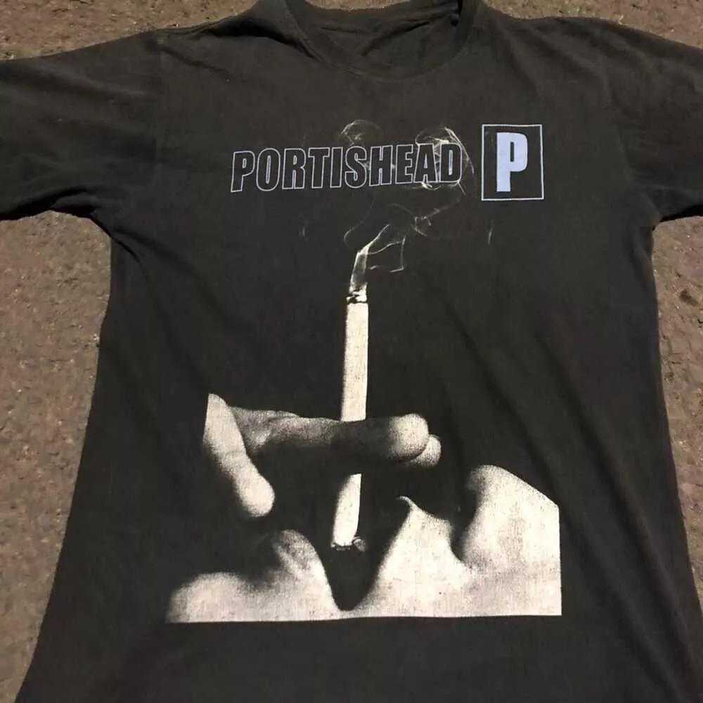 Винтажная футболка Glory Times группы Portishead Классическая черная Унисекс Унисекс Футболка XXXL