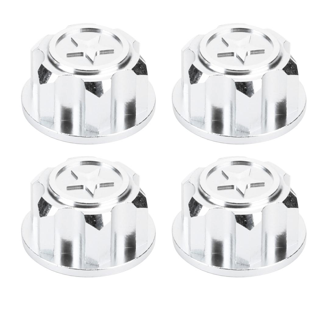 4pcs Aluminum Alloy Wheel Hub   Cover Accessory Fit for   X Maxx 1Celsius10 RC Car(Black )