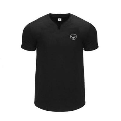 Brand Gym Clothing Fashion V Neck Short Sleeve T Shirt Men Slim Fit T-shirt Men Sport Casual Summer Fitness Tee Shirt