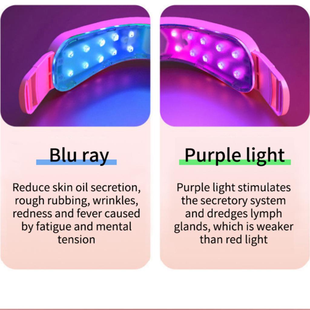 Facial Lifting Device LED Photon Therapy Facial Slimming Vibration Massager Double Chin V-shaped Cheek Lift Face