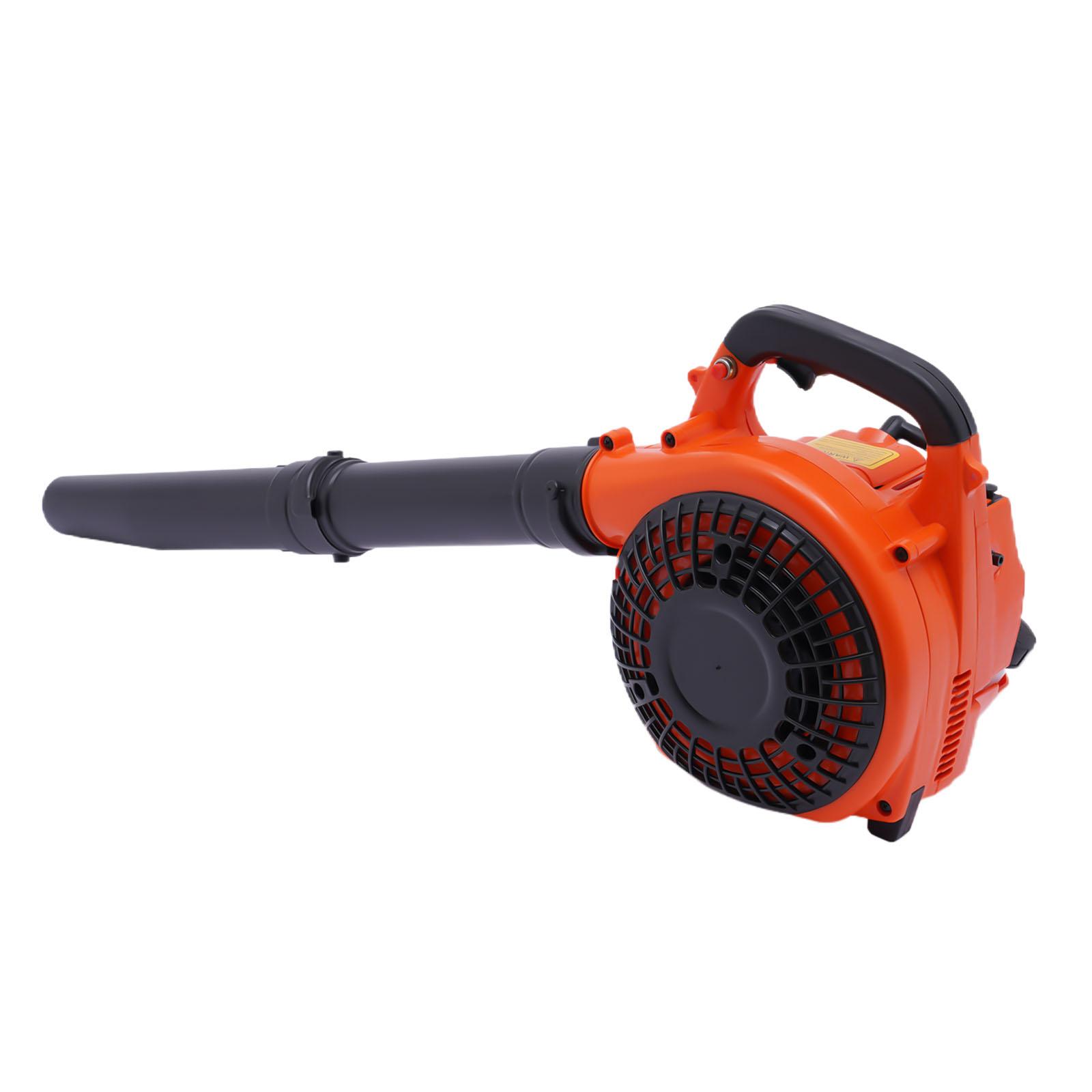 

25.4CC 2-тактный бензиновый воздуходув для листьев Бензиновый коммерческий ручной воздуходув для травы оранжевый