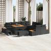 Garden Sofa Set with Cushions 13 pcs Black