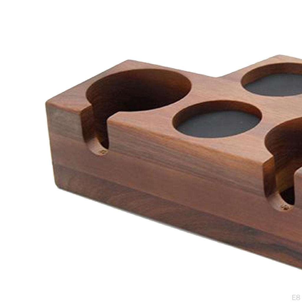 1 Piece Wood Barista Tamp Stand Espresso Tamper Mat Coffee Holder Maker