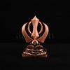 Khanda Sahib Idol, Sikh-Religionssymbol, Khanda-Statue für das Auto-Armaturenbrett, Idol für Pooja, Bürotisch, Dekoration, Geschenkartikel