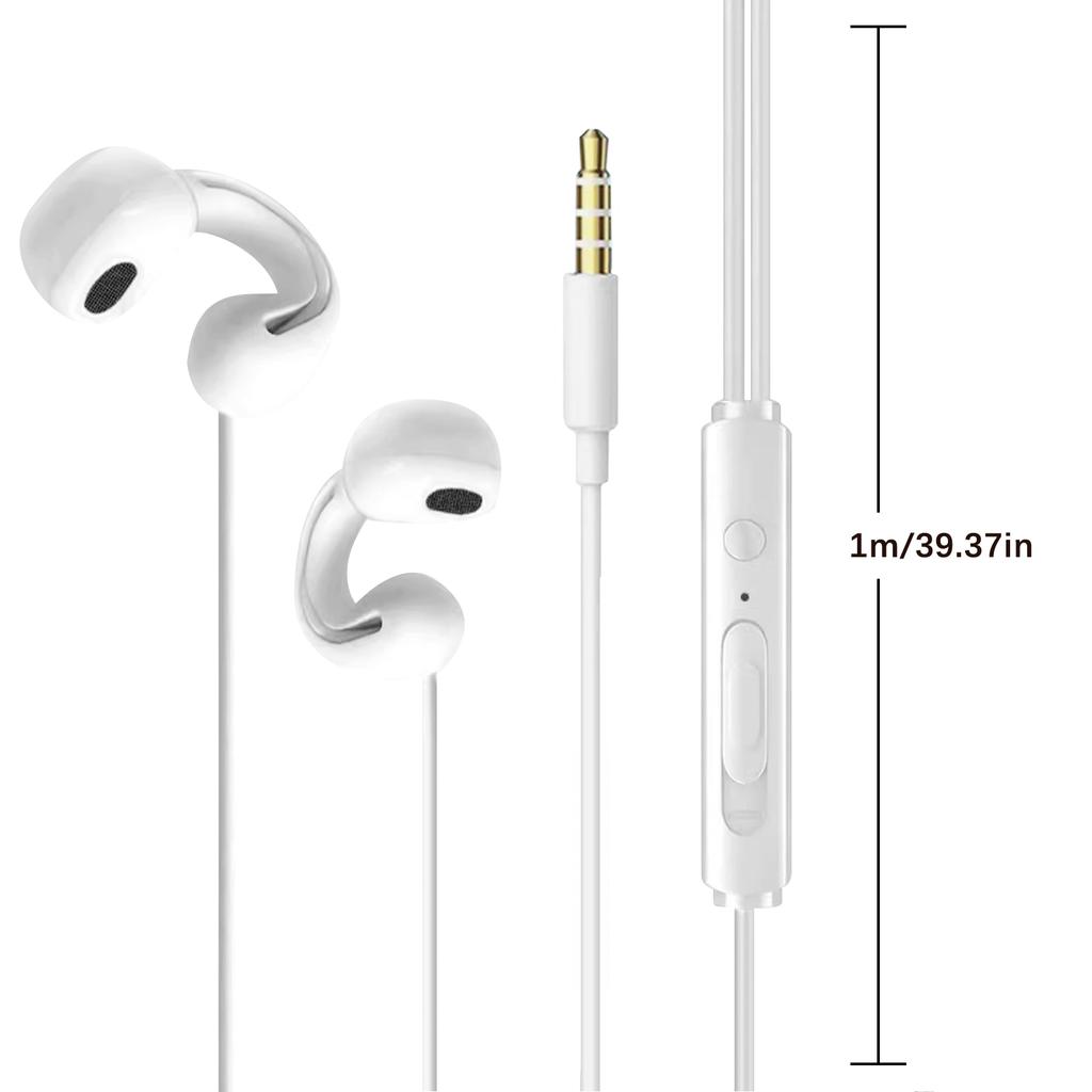Wired Open Ear Headphones Earclip Air Conduction Music Earbuds Gaming Headset Earphones with Lavalier Microphone 3.5mm/Type-C