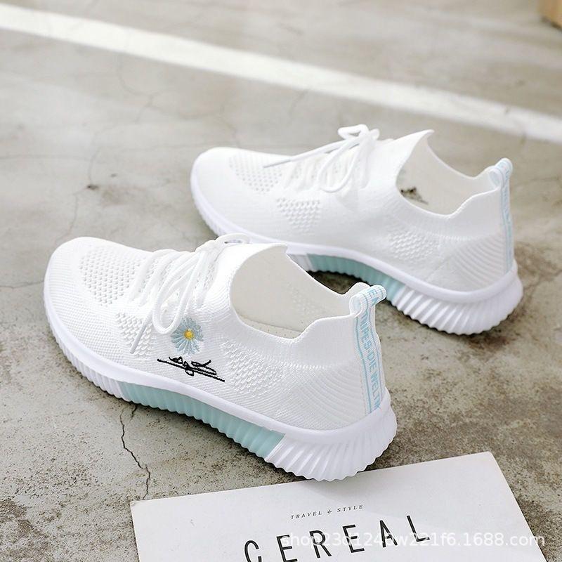 Women s shoes summer new breathable sneakers women s versatile popular running shoes student white shoes women 36