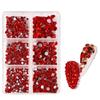 1000Pcs Multi-Size 3D Glitter DIY Diamond Gem Nail Rhinestones AB Crystal