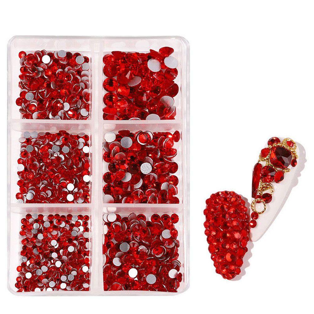 1000Pcs Multi-Size 3D Glitter DIY Diamond Gem Nail Rhinestones AB Crystal