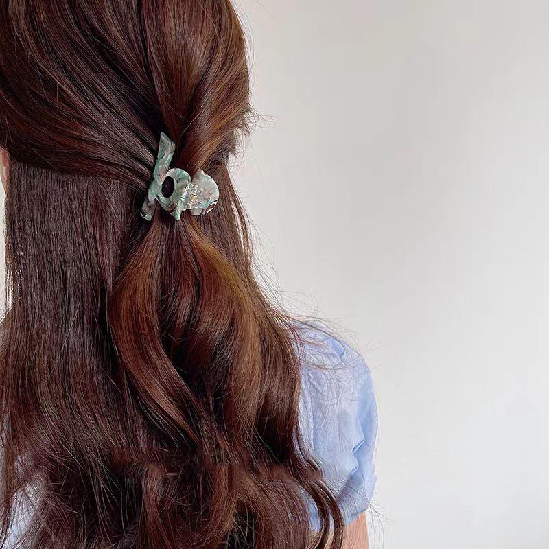 Vintage Acetate Print Small Hair Claw For Women Girl Sweet Hair Ornament High Grade Hair Accessories Claw Clip Hair Clip Hairpin