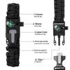 Multifunction Fire Starter Survival Paracord Bracelet