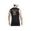 Nike Dri-Fit Sleeveless Fitness T-Shirt With Letter Print Crew Neck Men Tops Black FV8375-010