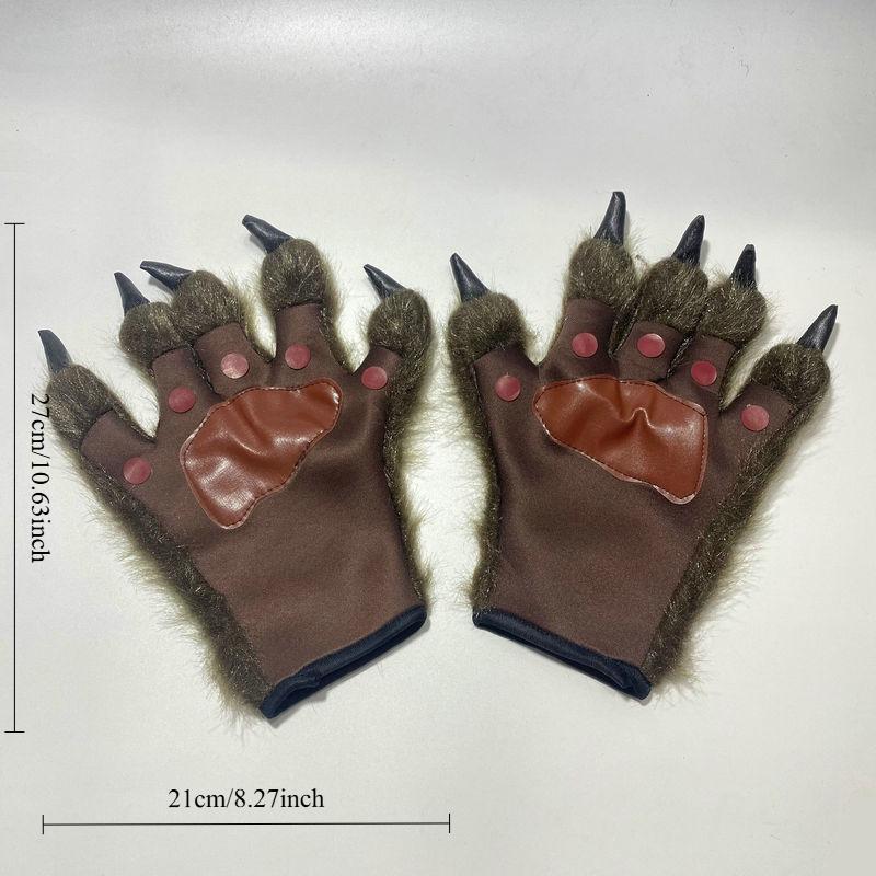 

Halloween Werewolf Gorilla Gloves Props Decoration and Makeup Stage Performance Supporting Props Clothing Accessories One Size