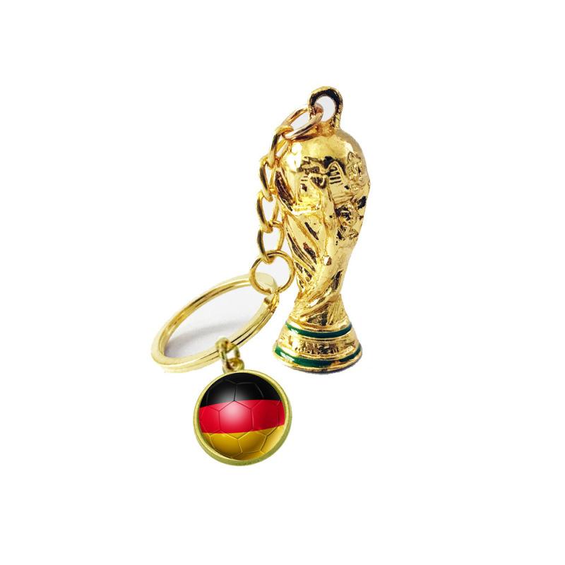 2022 Qatar World Cup Trophy Soccer National Flag Keychains Football Souvenirs Backpack Accessories