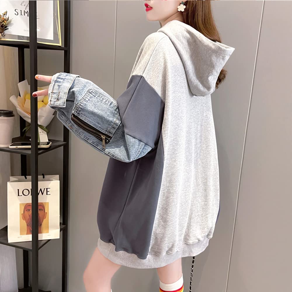 Eolluka Sweatshirt Loose Korean Plus Sizes Women's Hoodie, Pullover, Casual, Fit, Fashion,