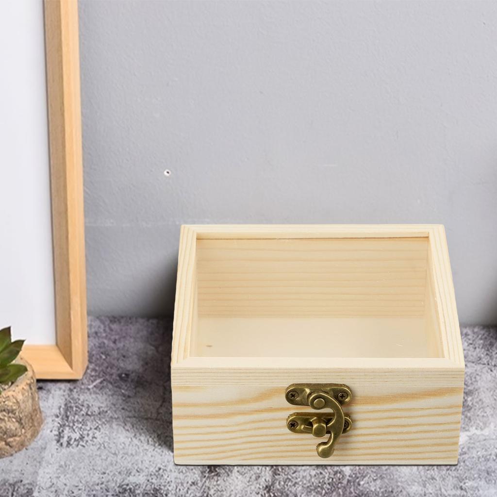 Charming Wooden Hinged Box for Personalized Crafts and Keepsakes