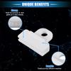 VekAuto Set of 4 Window Door Glass Channel Retainer Clips 1.54"x1.30"x0.47" Glass Regulator Holder Sash Clips Durable Plastic White