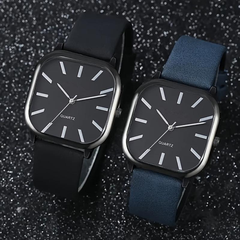New Simple Leather Watch Men Women Quartz Wristwatch Fashion Elegant Square Dial Casual Watches Neutral Clock Exquisite Relojes