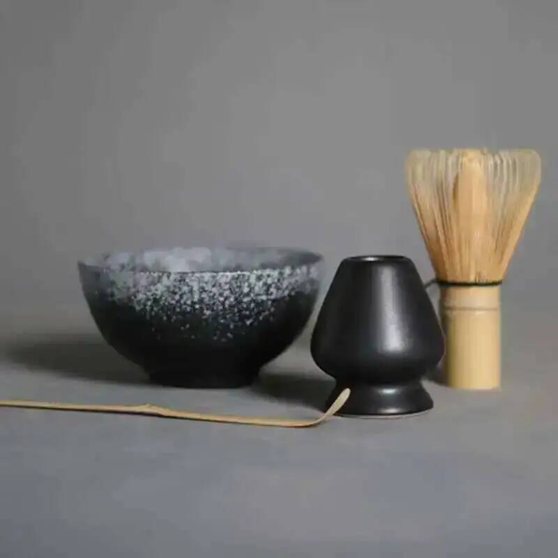 Handgemachtes Zuhause Leicht zu reinigendes Matcha Tee-Set Werkzeugständer Kit Schale Besen Schaufel Geschenk Zeremonie Traditionelles japanisches Zubehör