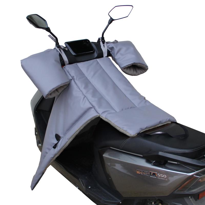 Windproof Plush Winter Cover for Electric Scooters & Motorcycles - Universal, All-Season, Two-Piece