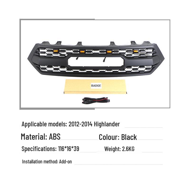 Center Mesh Bumper Grille for 2012-2014 Toyota Highlander