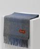 Likkeullou Rc Eeny Check 100% Wool Scarf Deep Blue