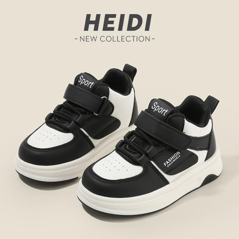 Children's sports shoes 2025 spring and autumn new girls' little white shoes high-top boys' casual board shoes soft-soled baby shoes list