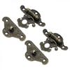 6pcs/set Cabinet Hinge Bronze Wooden Box Latch Hasp Hardware With Screws