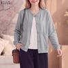Autumn Women Long Sleeve Buttons Casual Loose Thin Blouse Cardigan Tops