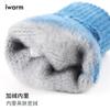 Touch Screen Gloves Color Matching Dew Finger Cute Knitted Wool Gloves Winter Windproof Piled Thickened Warm Gloves