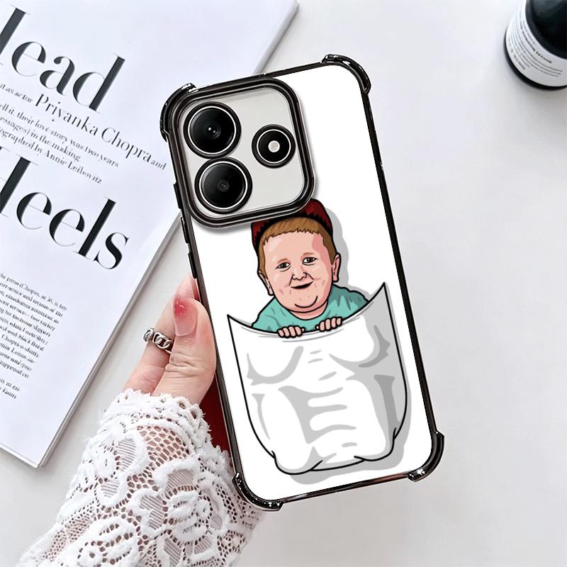 Funny Babaite Hasbulla Plating Phone Case For Xiaomi Redmi Note 14 15 Pro Plus 13 12 11 11S 11T 10 9S 9 5G Anti-Fall Airabag Cov