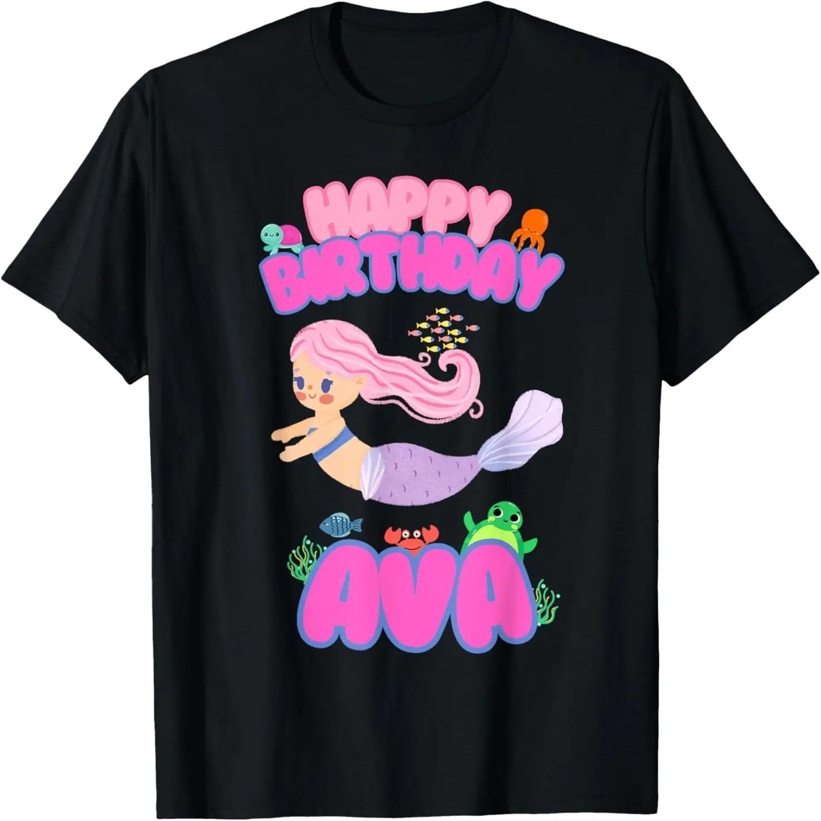 

Happy Birthday Ava Funny Birthday Girls T-Shirt XXXXXL чорний
