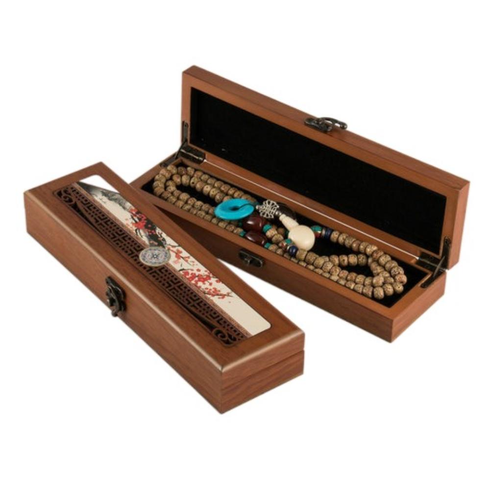 Bracelet Necklace Jewelry Display Box Pedant Vintage Trinket Case Wooden Jewelry Box  Gift Box