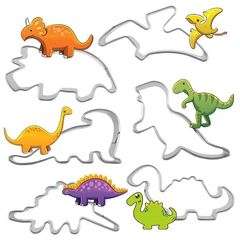 

6Pcs Hot Stainless Steel Dinosaur Animal Baking Biscuit Cookie Cutter Cake Mold Utensils
