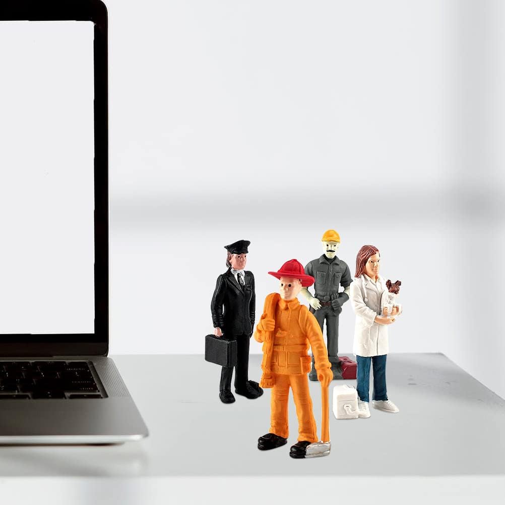 

Mini People Figurines Dollhouse Miniature Figures Plastic People Simulated People Figurines Sand Table Figurines Mini Character Models 1set Officer