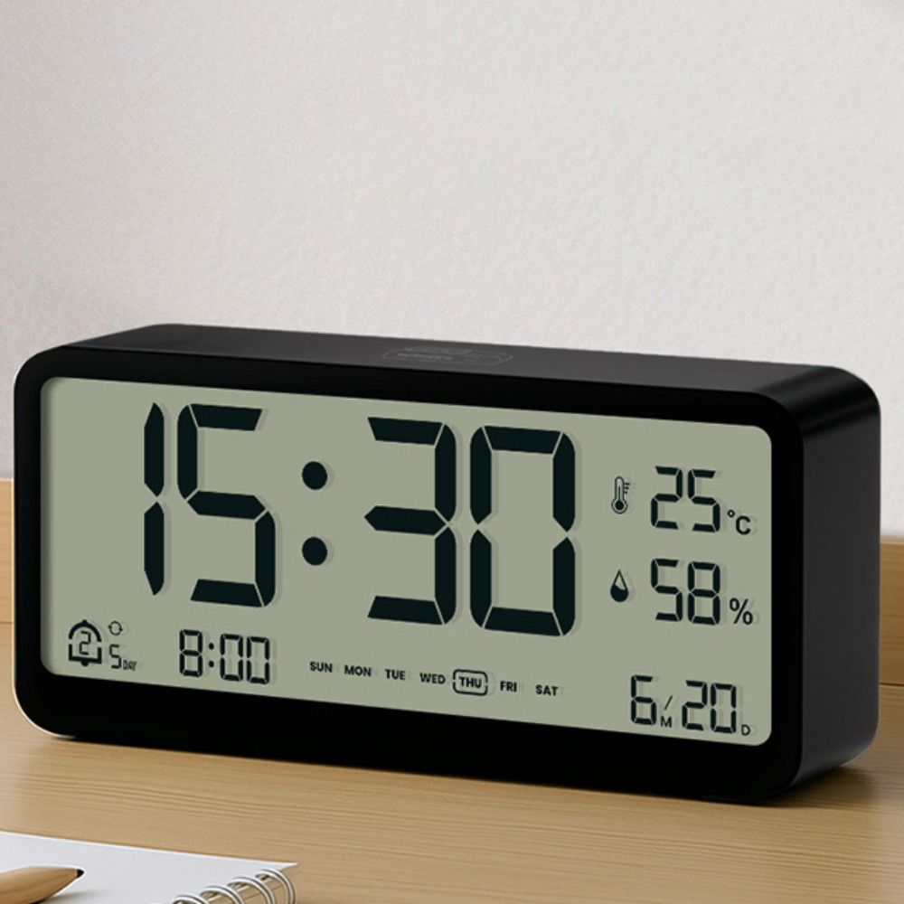 Intelligent Electronic Digital Alarm Clock Brightness Adjustable Date Display Table Clock  Study