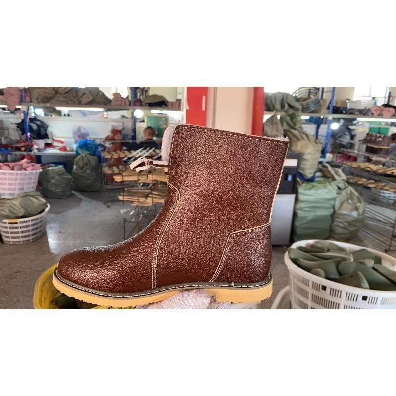 Low-top Snow Boots for Women in Plus-size Shoes, Low-heeled Round-toe Boot Boots