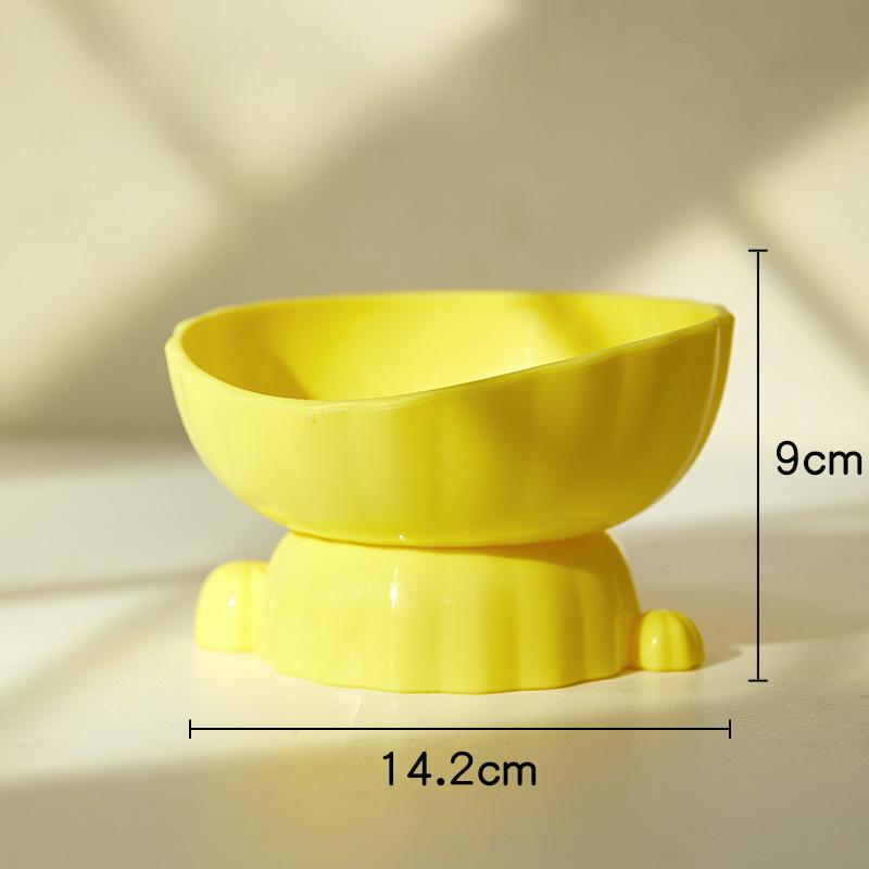 

Поилка для кактуса для домашних животных Миска для кормления Защита шеи Наклонная миска для корма для собак Миска для домашних животных Кормовые принадлежности Миска для риса для кошек 14.2*9cm