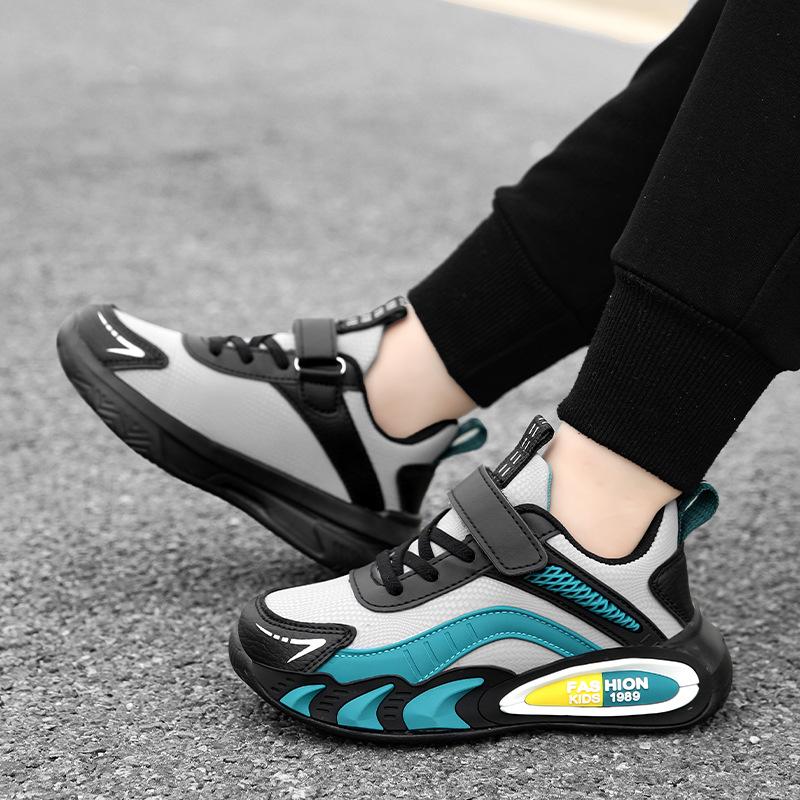 2401 Classmate Children's Running Shoes Spring and Autumn Low-top Leather Surface Boys Low-top Leather Surface Primary School Students Middle and 