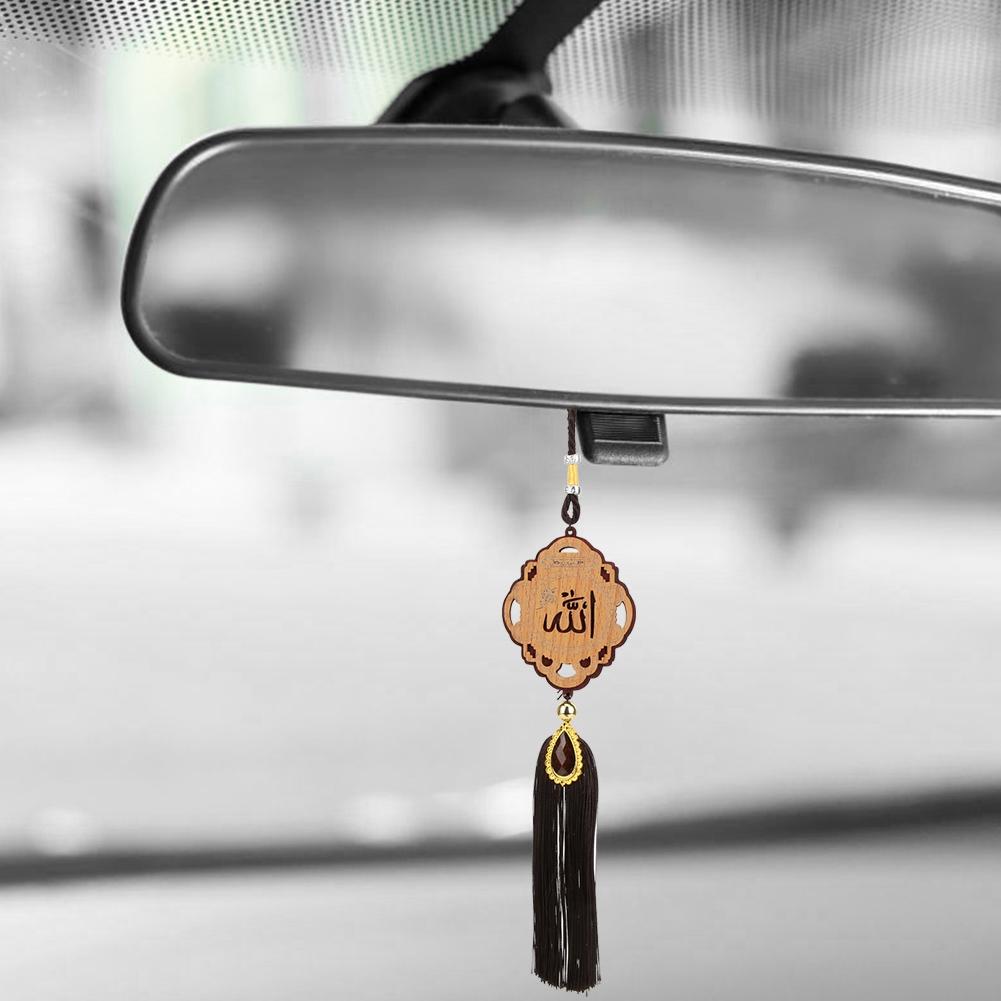 Muslimische Auto-Hängeornamente, Holzimitat, islamische Hängeanhänger, Autodekoration