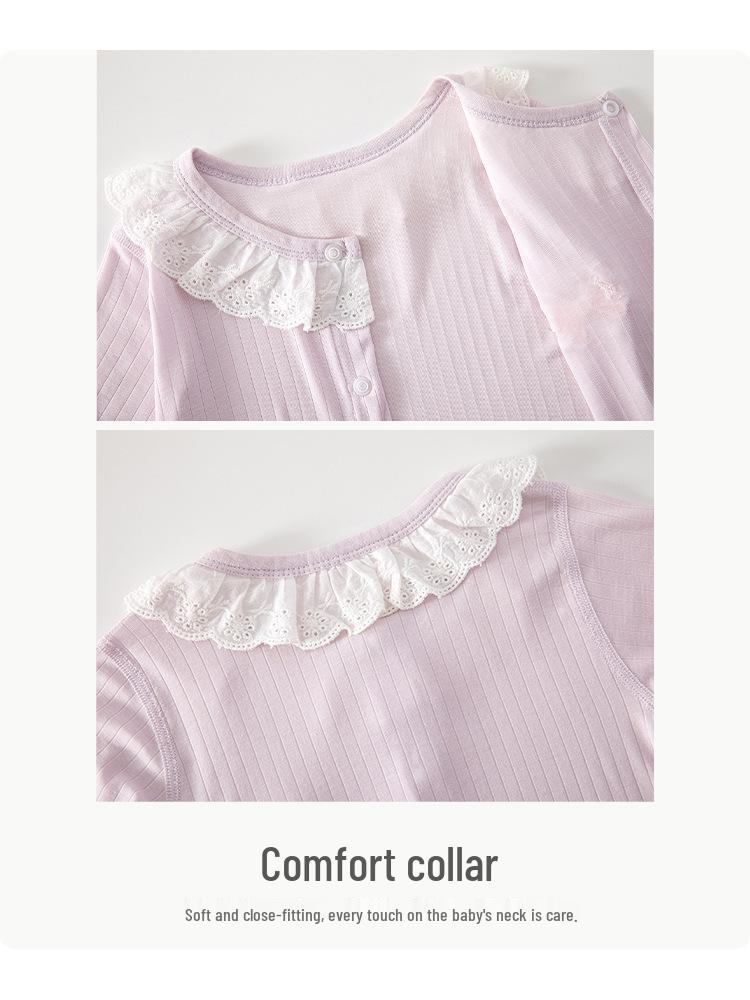 Atmungsaktiver Baby-Mädchen-Langarm-Sommer-Strampler