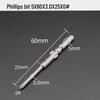 GOOD801 Electric Phillips Head Screwdriver Bit, 5mm Shank, 3mm Magnetic, 60mm Length