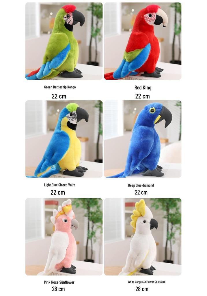 Macaw Plush Bird Doll - Soft Toy for Kids, Boys & Girls Gift