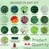 Crystal Leaf Pieces Beaded Plant Kit with Plant Pots Beads Plant Craft  for Plant Lovers