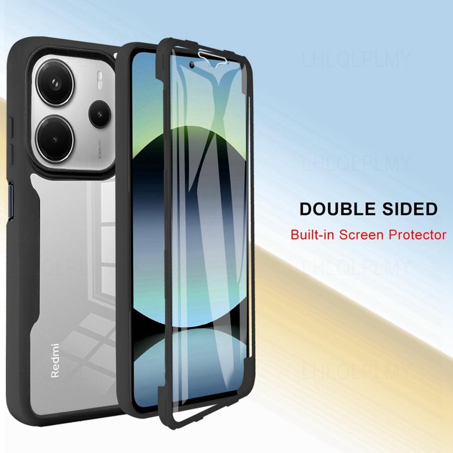 Front + Back Protect ShockProof Case For Xiaomi Redmi Note 14 Pro 5G Plus 14S A5 15C Poco X7 F7 M7 C85 15 Ultra 360 Degree Cover
