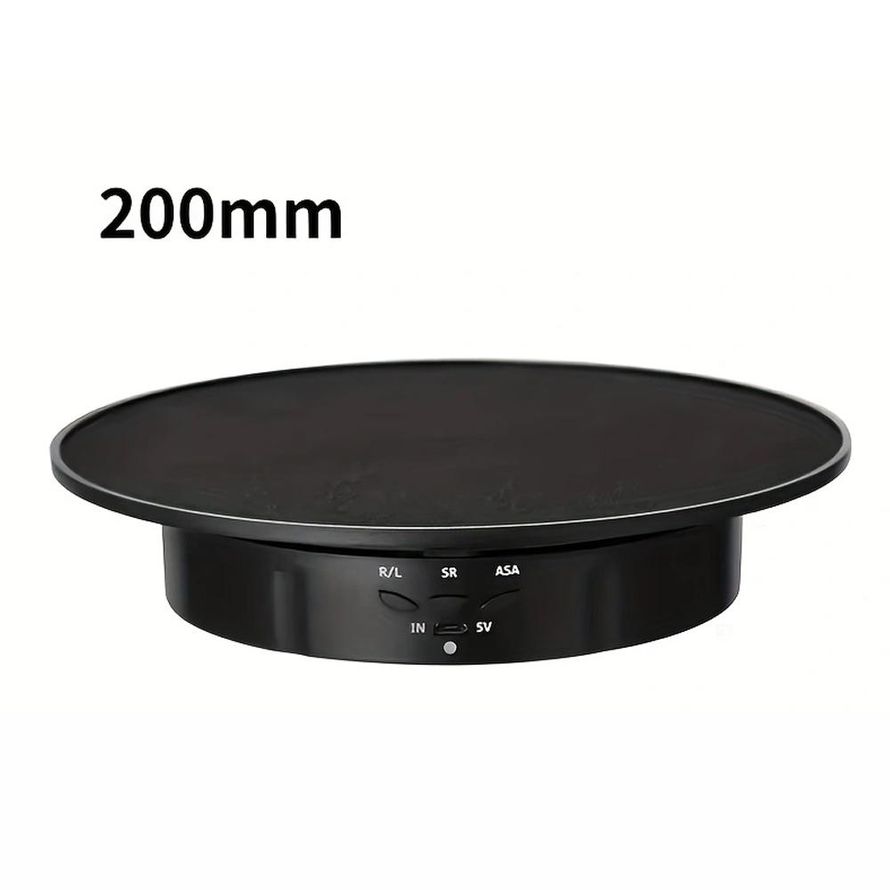 360-Grad elektrischer Drehtellerständer für Fotoprodukte und Ausstellungen, betrieben durch USB/Batterie, Batterie nicht enthalten