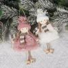 Cute Angel Girl Christmas Angel Old Man Snowman Hanging Toy Drop Ornaments Party Gift Xmas Tree Desktop Adornment