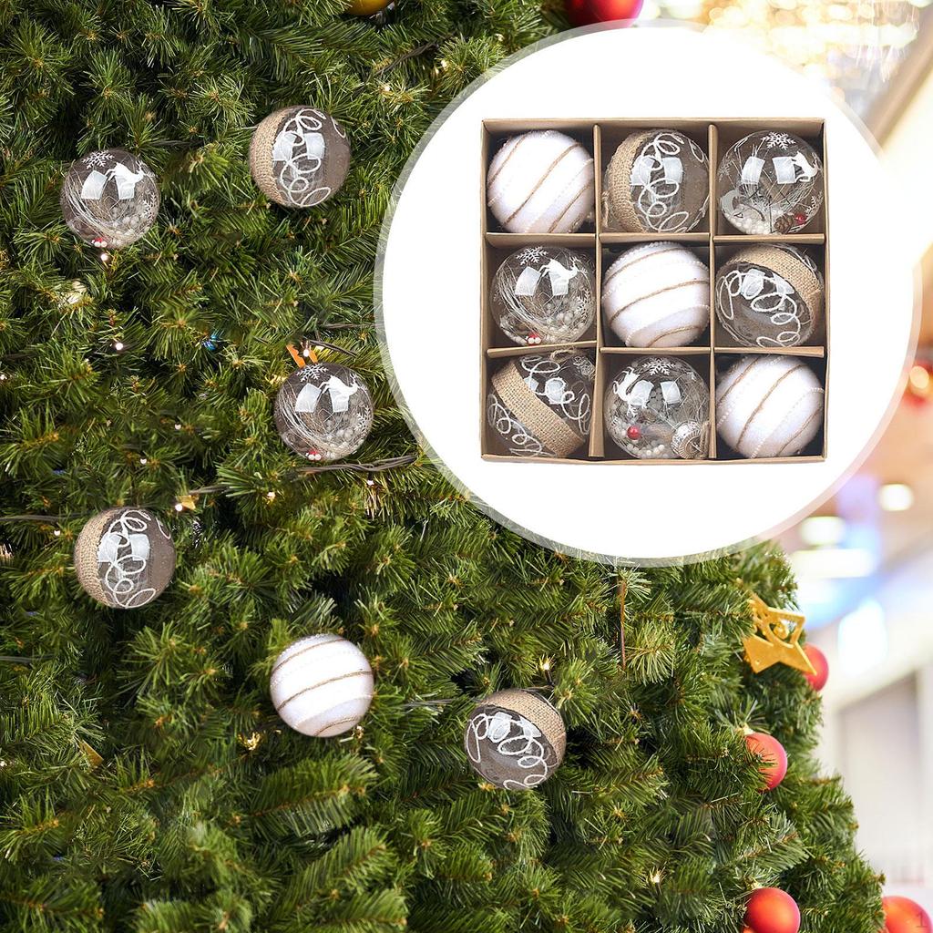 9 X Ornaments Decoration Christmas Tree Hanging for Festival Backyard Wedding Birthday