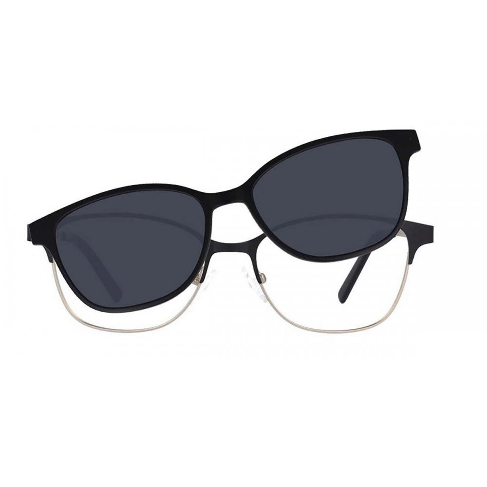 

Квадратные золотые черные очки Smartbuy Fenya с клипсой T 1369n 01m модные женские очки Gold Black/53